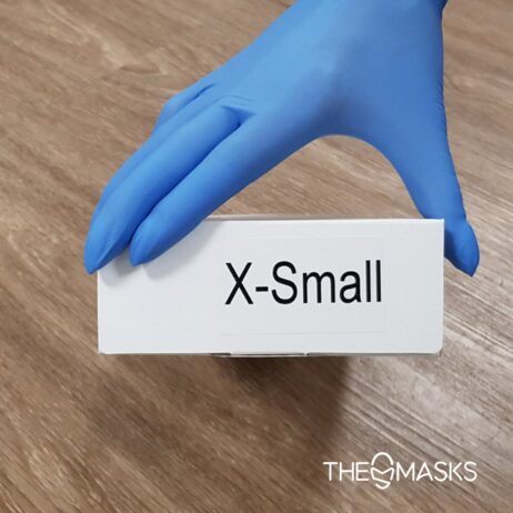 Нитрилни ръкавици за еднократна употреба X-Small - сини 002