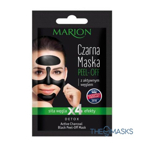 Маска за лице против черни точки Marion Detox Active Charcoal Black Peel-Off Face Mask - 6 гр. - 001